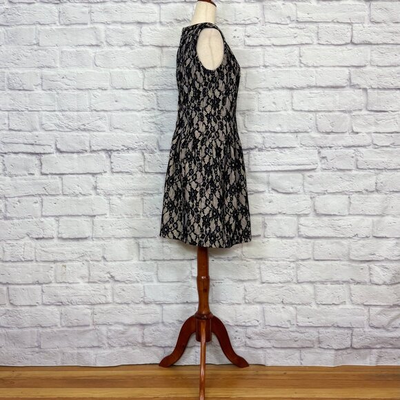 Anthropologie HD in Paris Violante Black & Ivory Floral Lace Dress - Picture 3 of 6